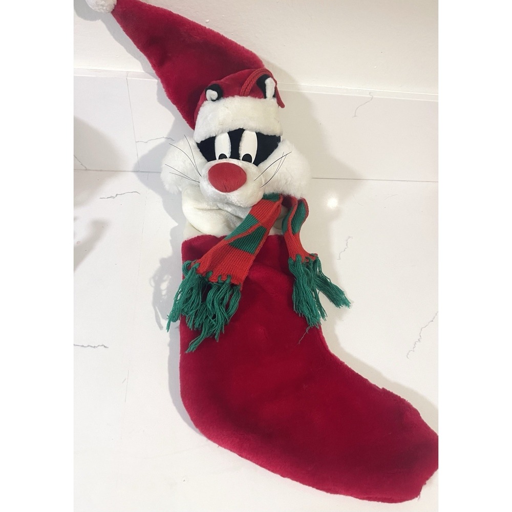 Sylvester The Cat 1995 Holiday Christmas Stocking by Warner‎ Borthers READ DESC.